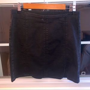 Free People Black Stretchy Skirt